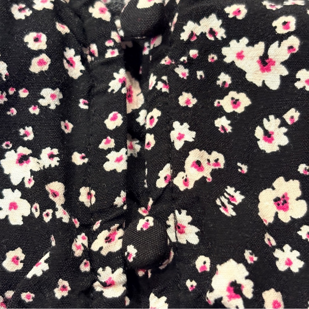 ON 34th Black Floral Button Blouse Plus Size 3X Long Sleeve Fall Top - Picture 7 of 8